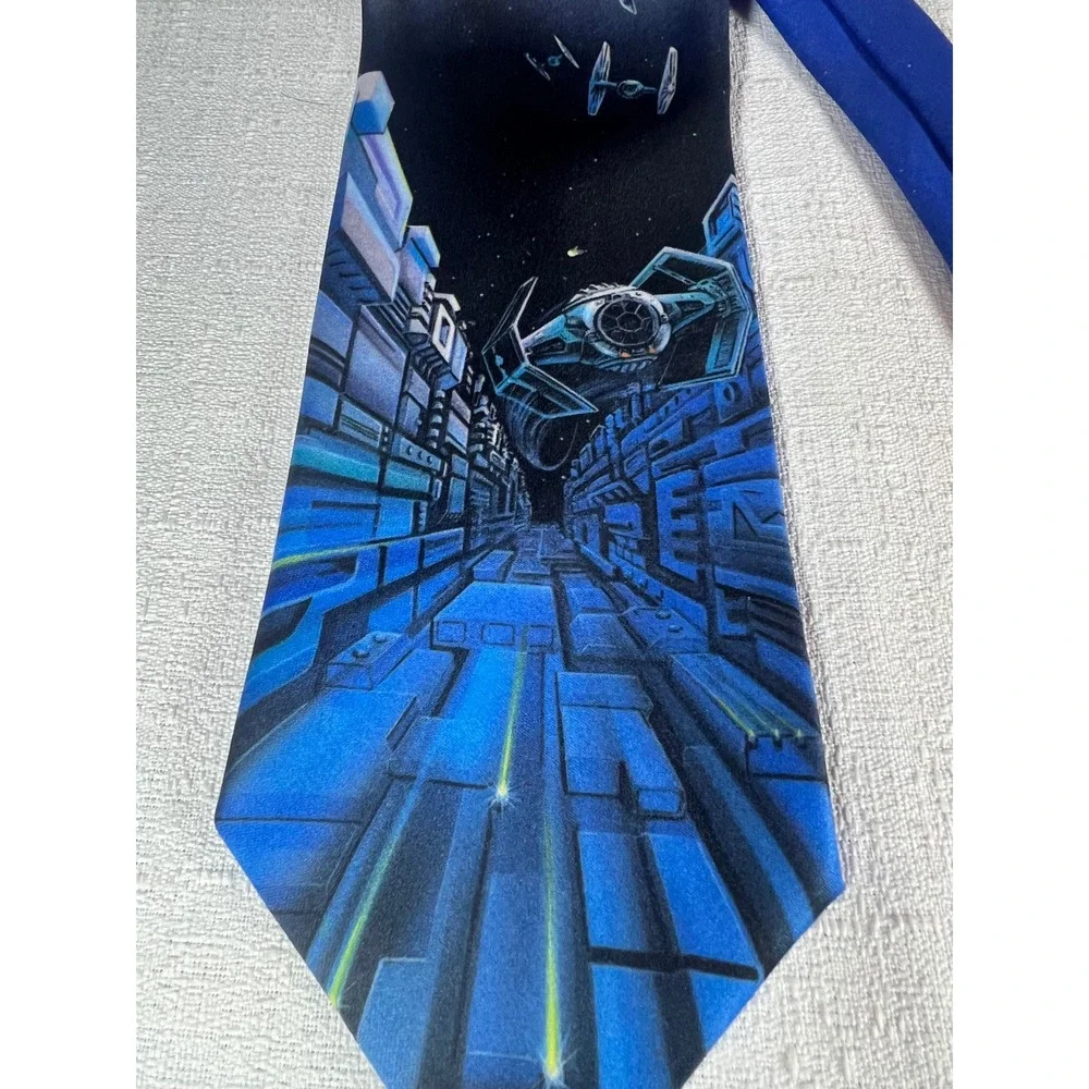 Vintage 1994 Ralph Marlin Star Wars The TIE Tie Fighter Death Star Trench Blue